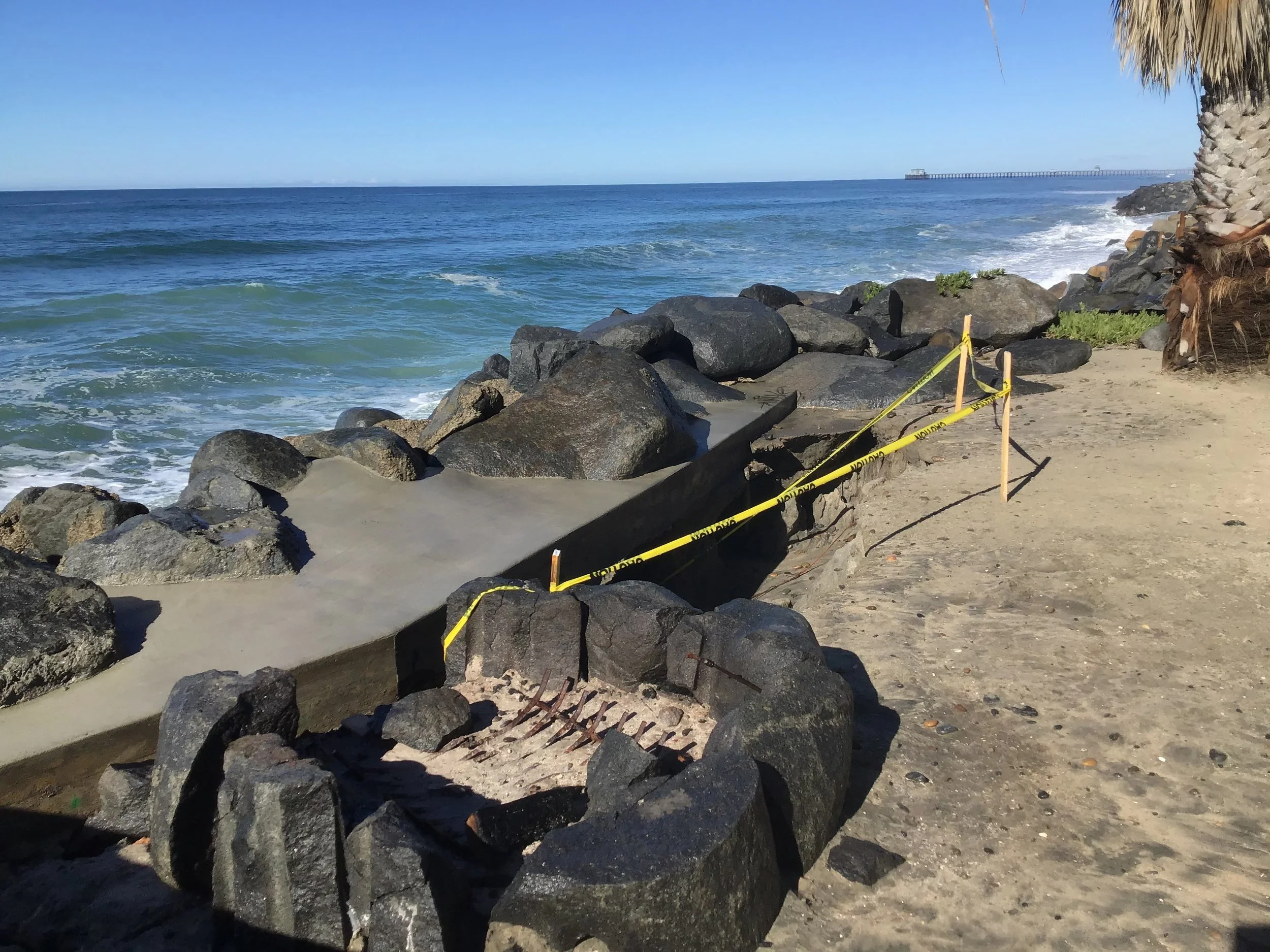Oceanside shoreline conditions