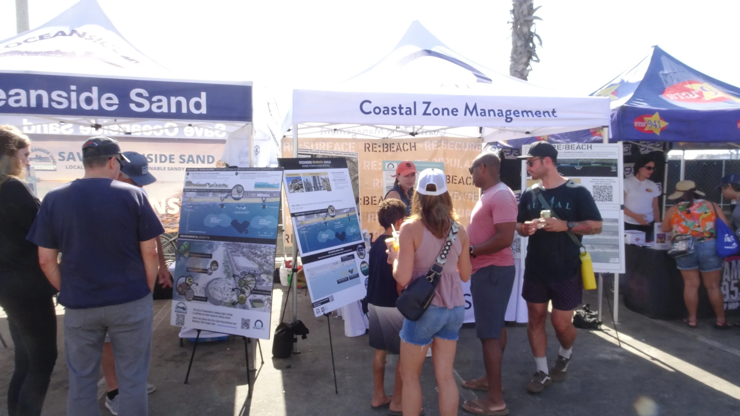 Community members participating in RE:BEACH