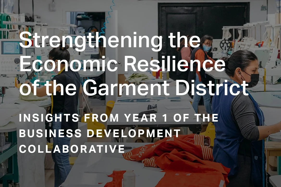 Cover of the Garment District economic resilience report